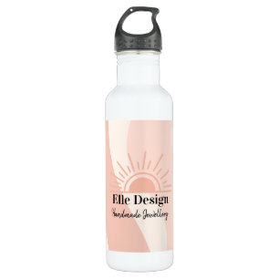 Custom Business Company Logo Feminine Blush Pink  710 Ml Water Bottle