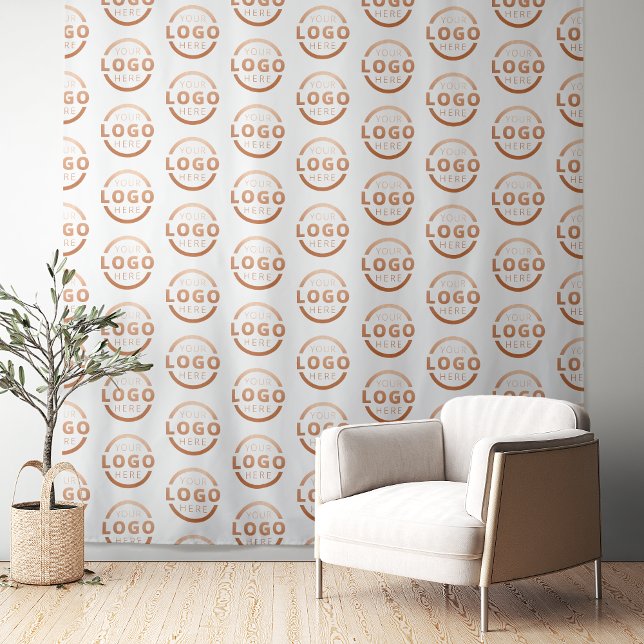 Custom Business Company Logo Pattern Backdrop Tapestry (Creator Uploaded)
