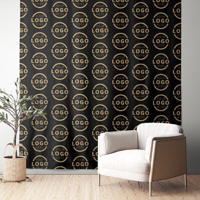 Custom Business Company Logo Pattern Backdrop Tapestry (Creator Uploaded)