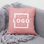 Custom Business Company Logo Promotional Branded Cushion<br><div class="desc">Easily personalise this trendy throw pillow with your own business logo. You can change the background colour to match your logo or corporate colours. Promotional pillows make a long lasting impression so they make great corporate gifts, giveaways, or souvenirs for clients, customers, and employees. They can also be used to...</div>