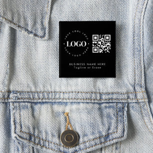 Custom Business Company Logo QR Code Minimalist 15 Cm Square Badge