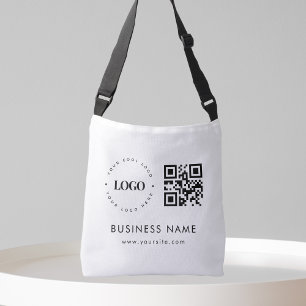 Custom Business Company Logo QR Code Scan & Text Crossbody Bag