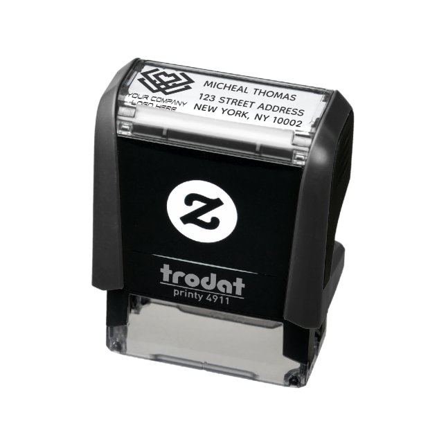 Custom Business Company Logo Return Address Self-inking Stamp (Product)