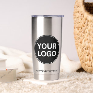 Custom Business Company Logo Simple  Insulated Tumbler
