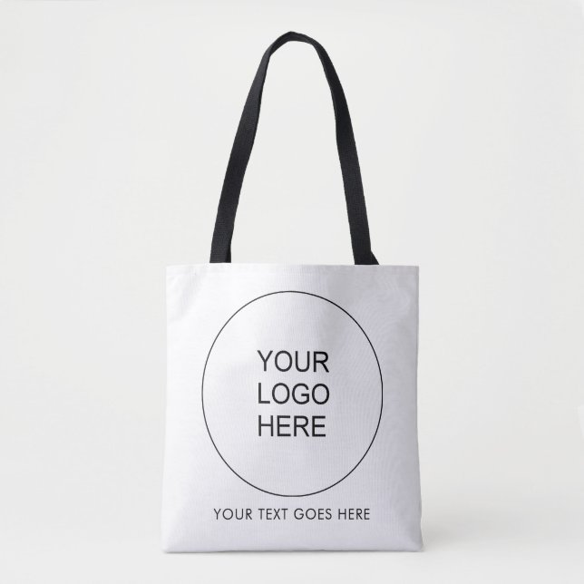Custom Business Company Logo Text Here Top Tote Bag (Front)