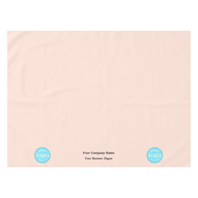 Custom Business Company Name Logo Trade Show Rose Tablecloth (Front (Horizontal))