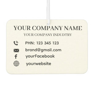 Custom Business Company Promotional Branding Gift Car Air Freshener