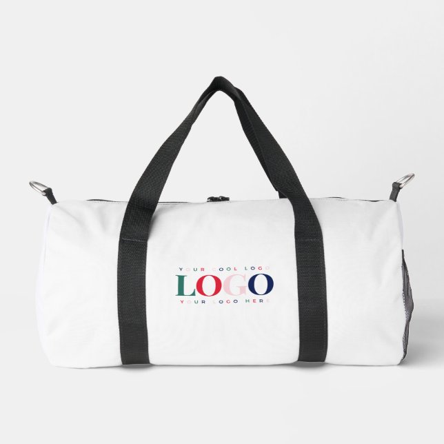 Custom Business Company Rectangle Logo Colourful Duffle Bag (Front)
