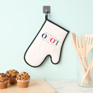 Custom Business Company Rectangle Logo Colourful Oven Mitt