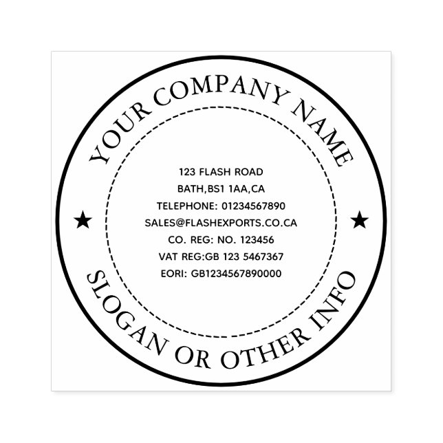 Custom Business Company Rubber Stamp (Imprint)