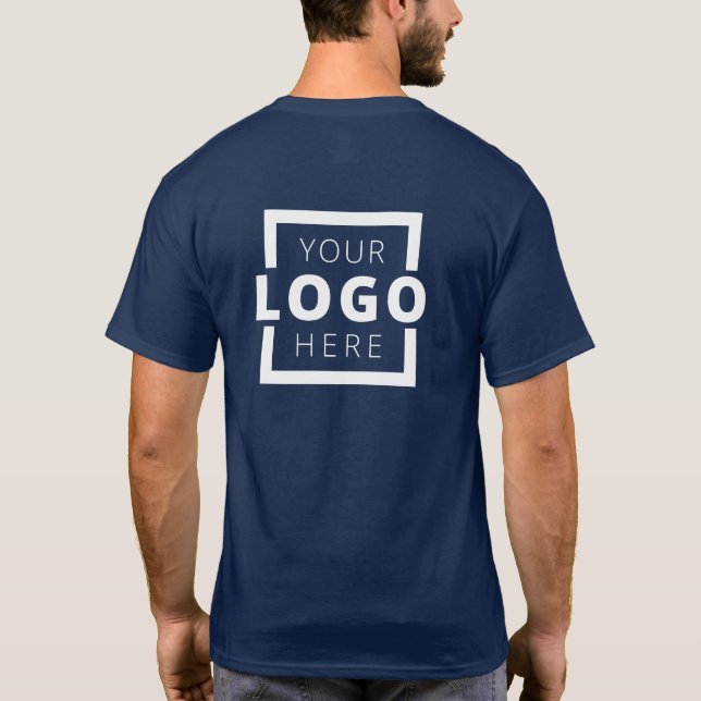 Custom Business Corporate Logo Employee Uniform T-Shirt (Back)