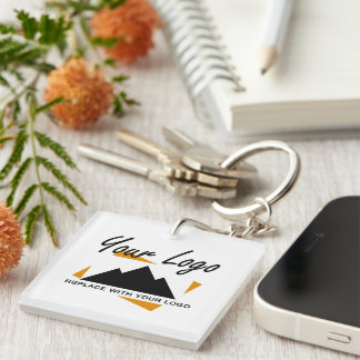 Custom Business Design Add Your Company Logo Key Ring