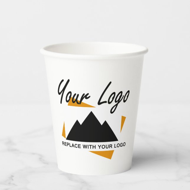 Custom Business Design Add Your Company Logo Paper Cups (Front)