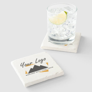 Custom Business Design Add Your Company Logo Stone Coaster