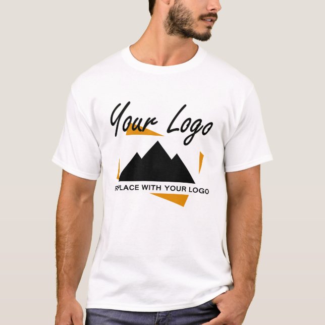 Custom Business Design Add Your Company Logo T-Shirt (Front)