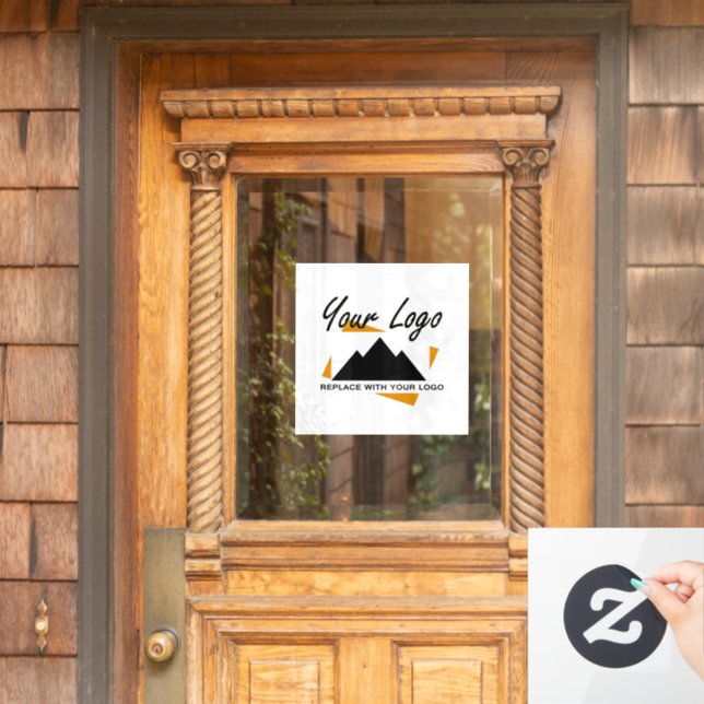 Custom Business Design Add Your Company Logo Window Cling (Home Door)