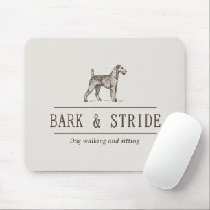 Custom Business Dog Walking Business Natural Brown Mouse Mat