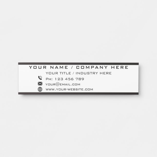 Custom Business Door Sign Company Office (Front)