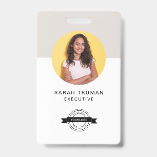 Custom Business Employee Card Minimalist & Modern ID Badge