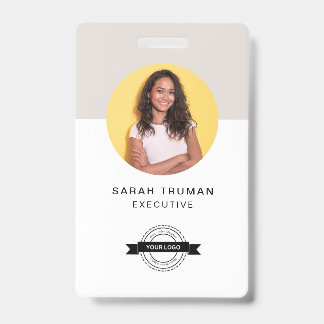 Custom Business Employee Card Minimalist & Modern ID Badge