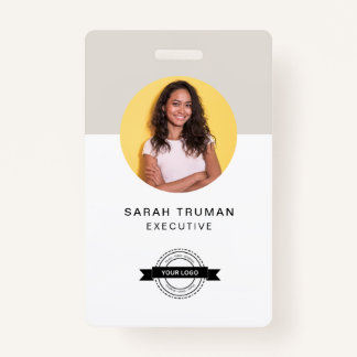 Custom Business Employee Card Minimalist & Modern ID Badge