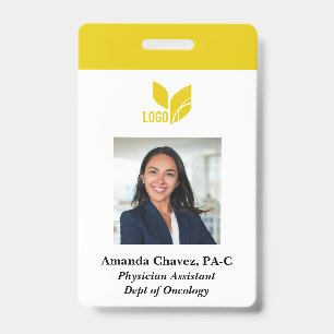 Custom Business Employee Photo Name ID Badge