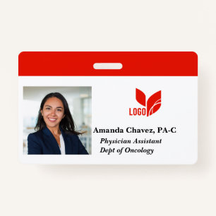 Custom Business Employee Photo Name ID Badge