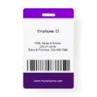 Custom Business Employee Photo Text Purple