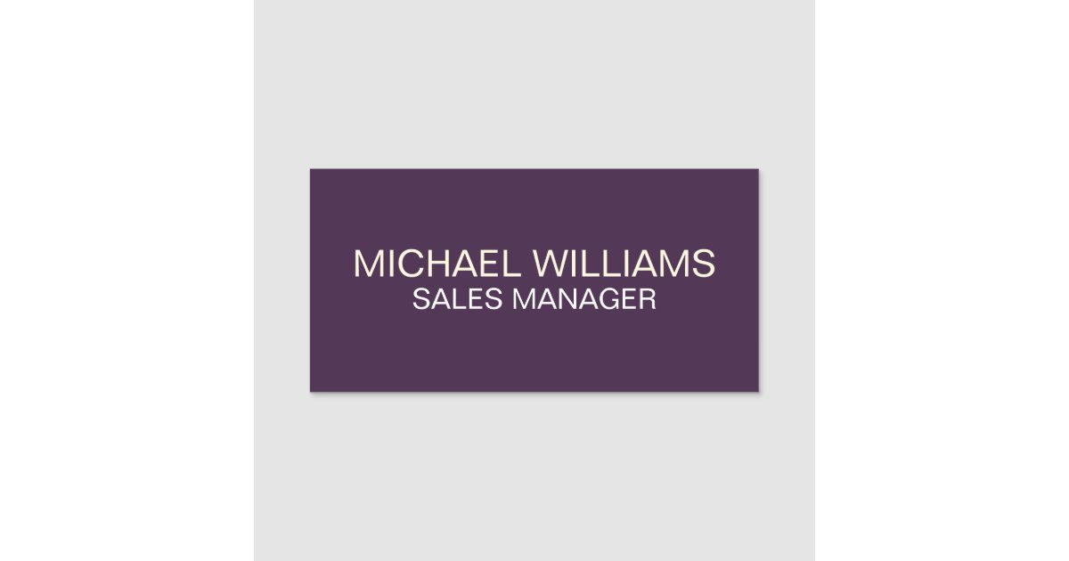 Tag For Manager Custom Business Employee Professional Name Tag Pin | Zazzle