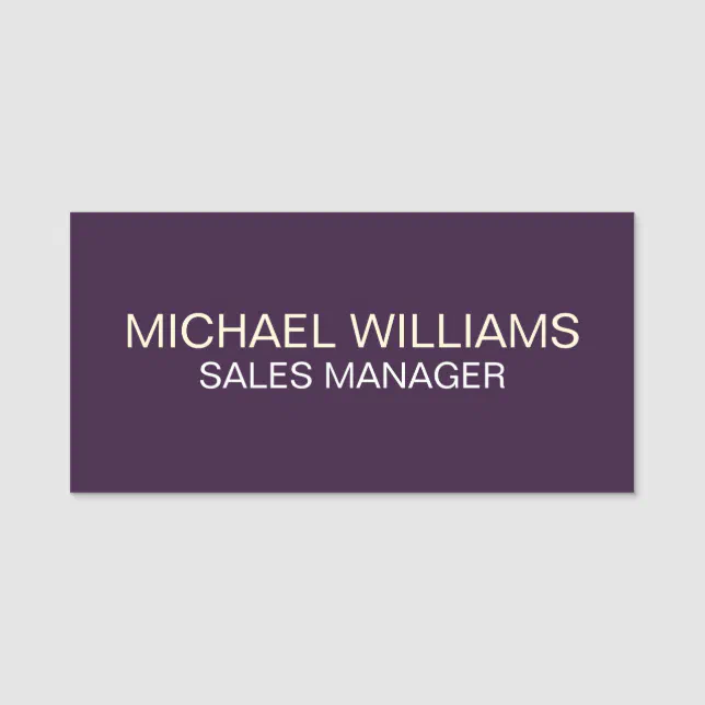 Custom Business Employee Professional Name Tag Pin | Zazzle