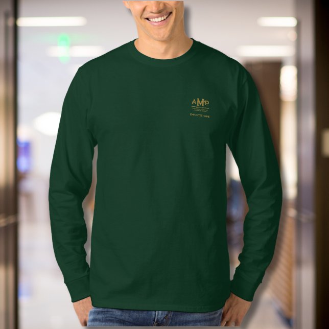 Custom Business Gold Monogram Long Sleeve T-Shirt (Creator Uploaded)