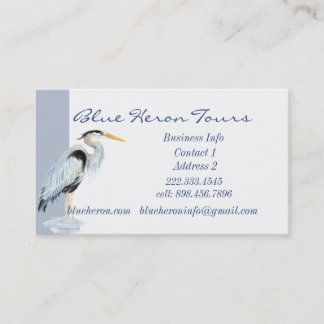 Custom Business Great Blue Heron Bird Business Car Card