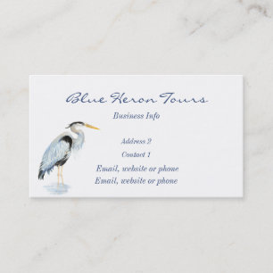 Custom Business Great Blue Heron Bird Business Card
