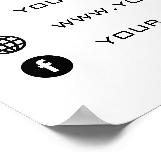 Custom Business Info Company Promotional Poster (Corner)