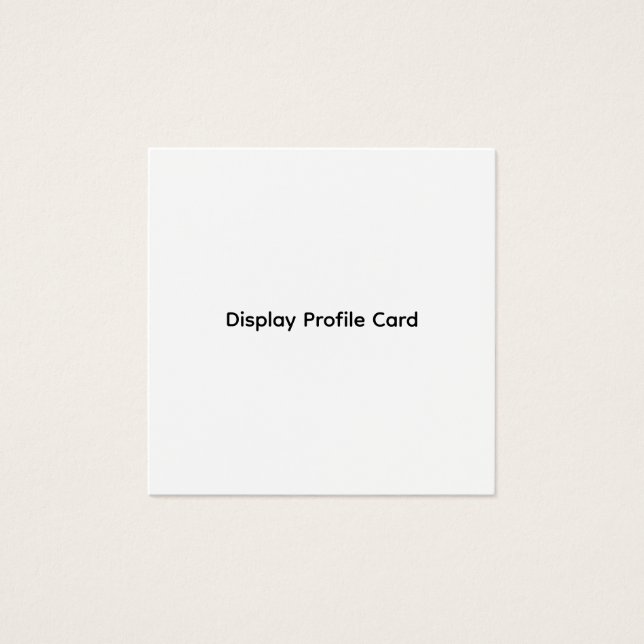 Custom Business Information Display Profile Card (Front)