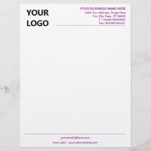 Custom Business Letterhead Choose Colours and Font