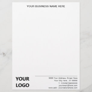 Custom Business Letterhead Logo Website Address