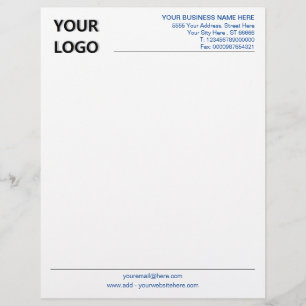 Custom Business Letterhead Your Colours and Font