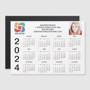 Custom Business Logo 2024 Company Calendar Magnet
