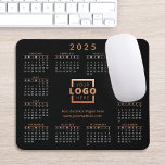 Custom Business Logo 2025 Calendar Rose Gold Mouse Mat<br><div class="desc">Create your own personalized 2025 calendar mouse pads with your own company logo, business slogan and contact information. You can easily change the background color to match your corporate colors. Makes a great promotional giveaway or corporate gift for customers, vendors, employees or other special people. No minimum order quantity and...</div>