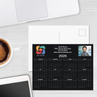 Custom Business Logo 2026 Calendar Black White