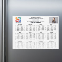 Custom Business Logo 2026 Company Calendar Magnet