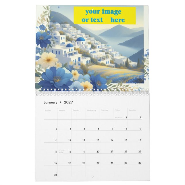 Custom Business Logo 2026 Wall Calendar - Modern a (Jan 2027)