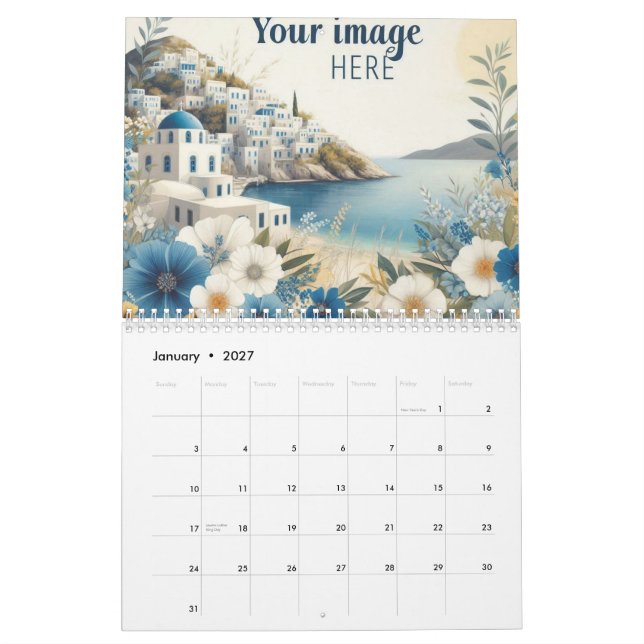 Custom Business Logo 2026 Wall Calendar - Modern d (Jan 2027)