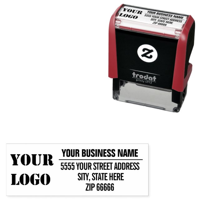 Custom Business Logo Address Company Stamp (In Situ)