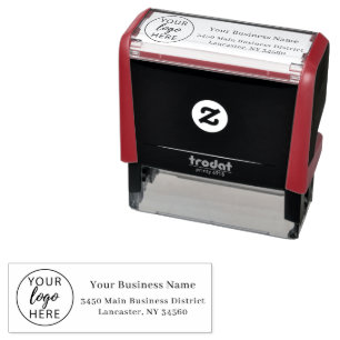 Custom Business Logo Address Personalised Self-inking Stamp