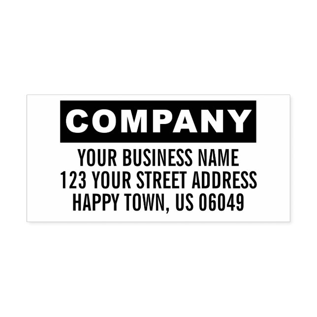 Custom Business Logo Address  Self-inking Stamp (Design)