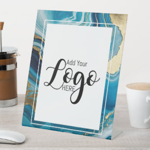 custom business logo advertising pedestal sign