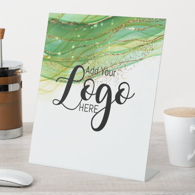 custom business logo advertising pedestal sign (In SItu)