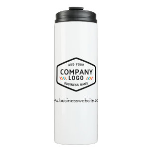 Custom Business Logo and Company Website Address Thermal Tumbler